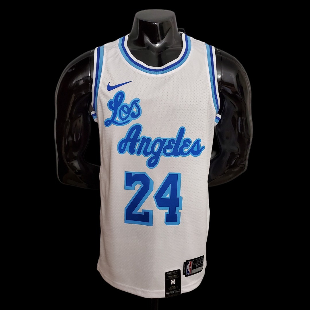 Retro night Bryant #24 Lakers white NBA jersey Size:XS-XXL Nike connect recognition