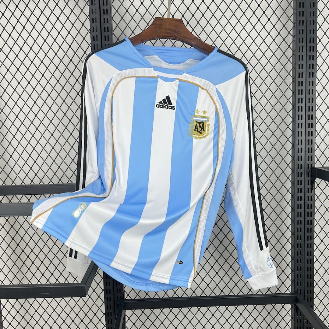 Argentina 2006/07 World Cup Home Long Sleeves Retro Jersey