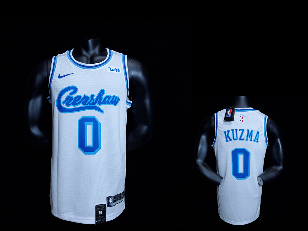 new KUZMA #0 Lakers white NBA jersey Size:XS-XXL Nike connect recognition