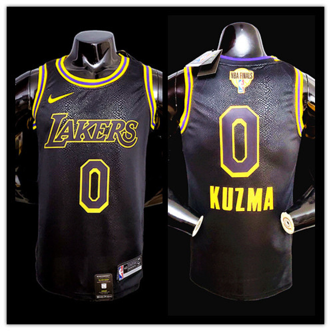 New KUZMA #0 Lakers black NBA jersey SizeXS-XXL Nike connect recognition