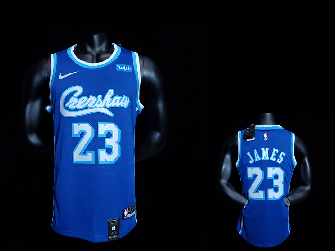 new James #23 Lakers blue NBA jersey Size:XS-XXL Nike connect recognition