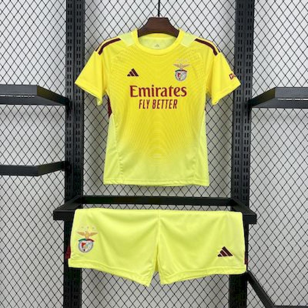 Benfica 2025/26 Yellow Goalkeeper Kids Kit