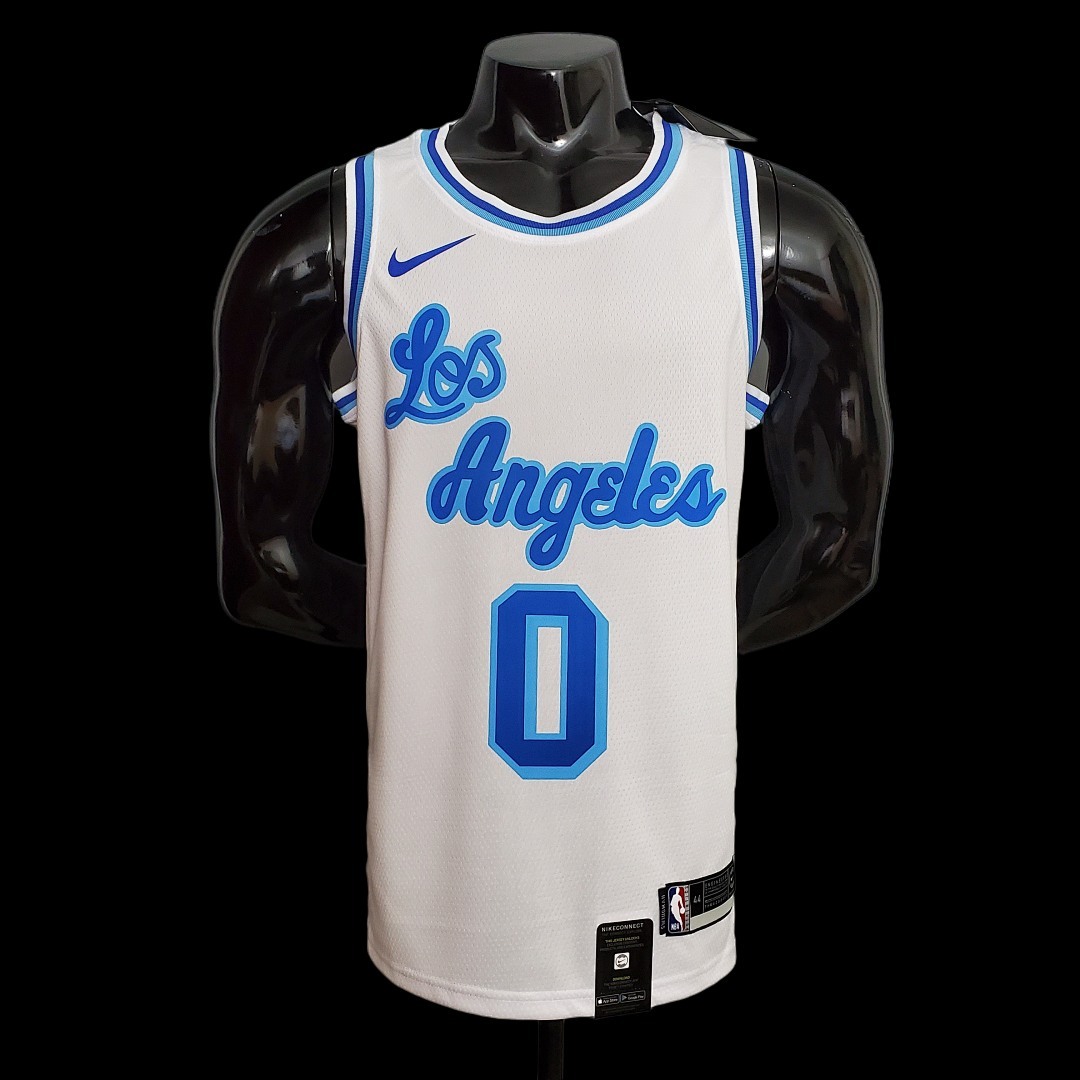 Retro night KUZMA #0 Lakers White NBA jersey Size:XS-XXL Nike connect recognition
