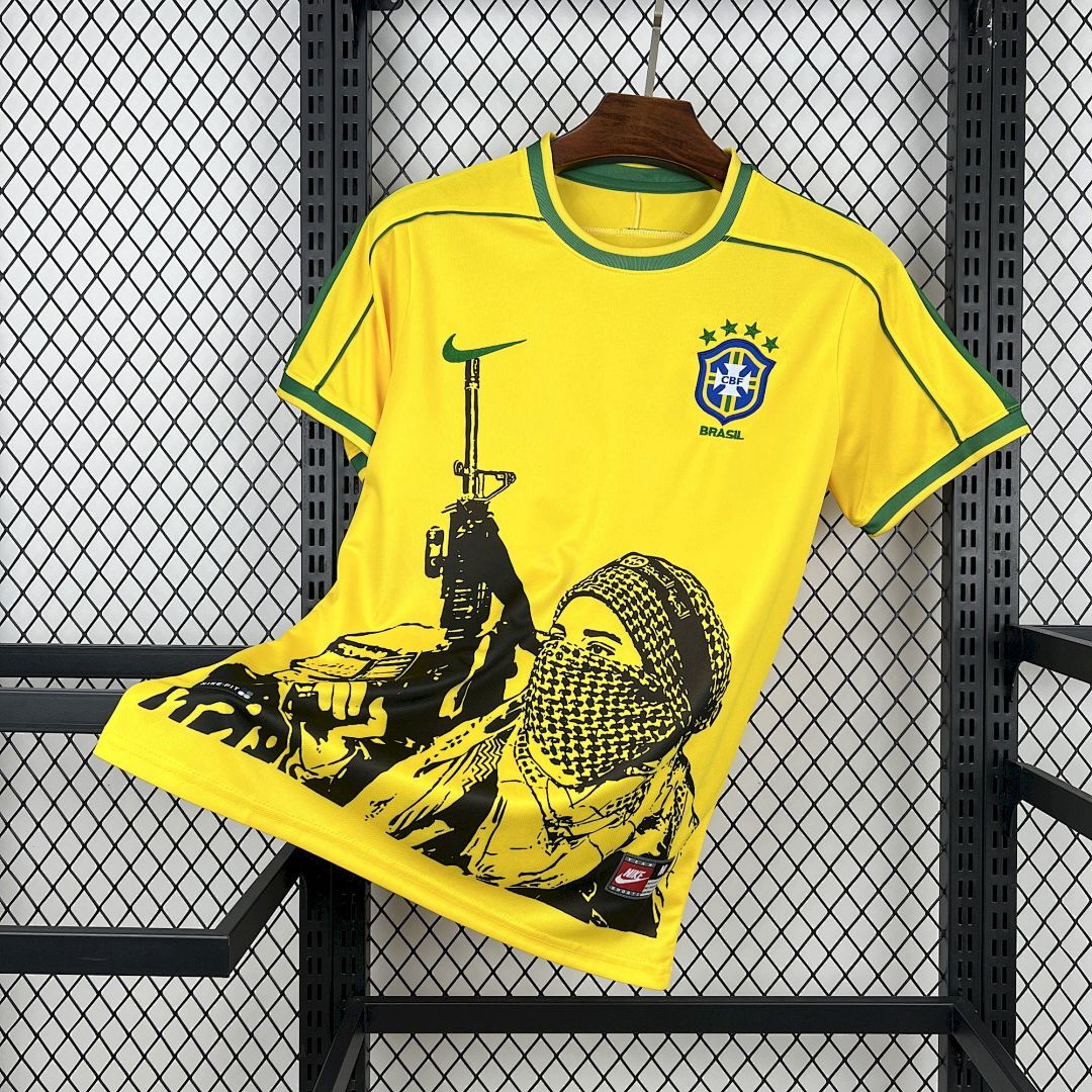 Retro Brazil x Soldier 1998 Home Jersey