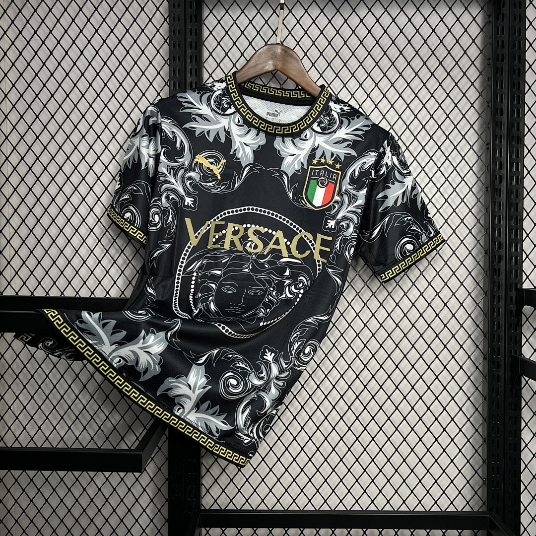 Italy 2023/24 Versace Co-Branded Edition Jersey Black