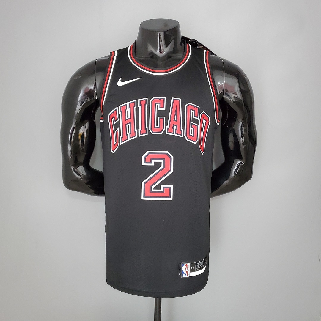 BALL#2 Chicago Bulls black NBA jersey Size S-XXL