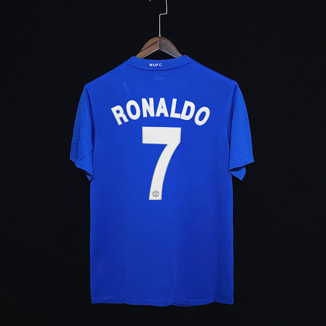 Ronaldo Retro 07-08 M-u away Blue S-2XL