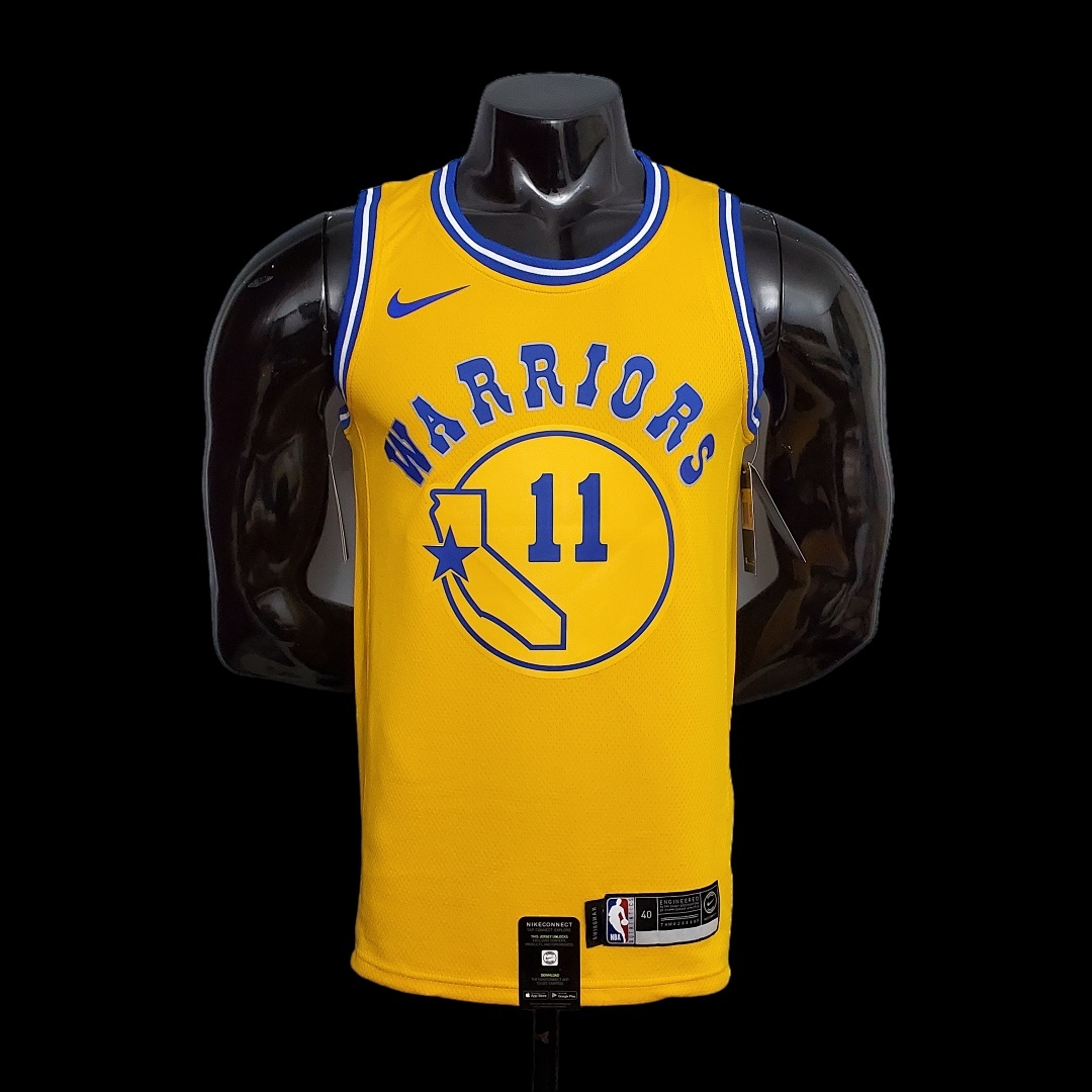 Retro version THOMPSON#11 Golden State Warriors yellow NBA jersey S-XXL