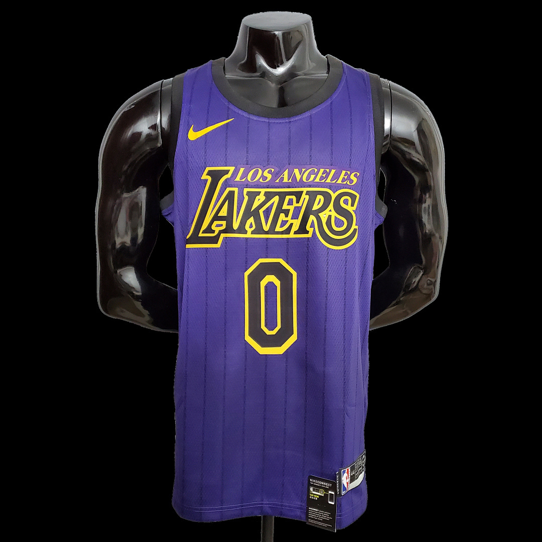 KUZMA #0 Lakers Round neck purple NBA jersey SizeXS-XXL Nike connect recognition