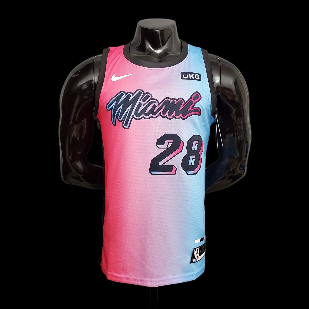 New Miami Heat IGUODALA#28 City Edition Pink Blue Gradient Color S-XXL (support customization)