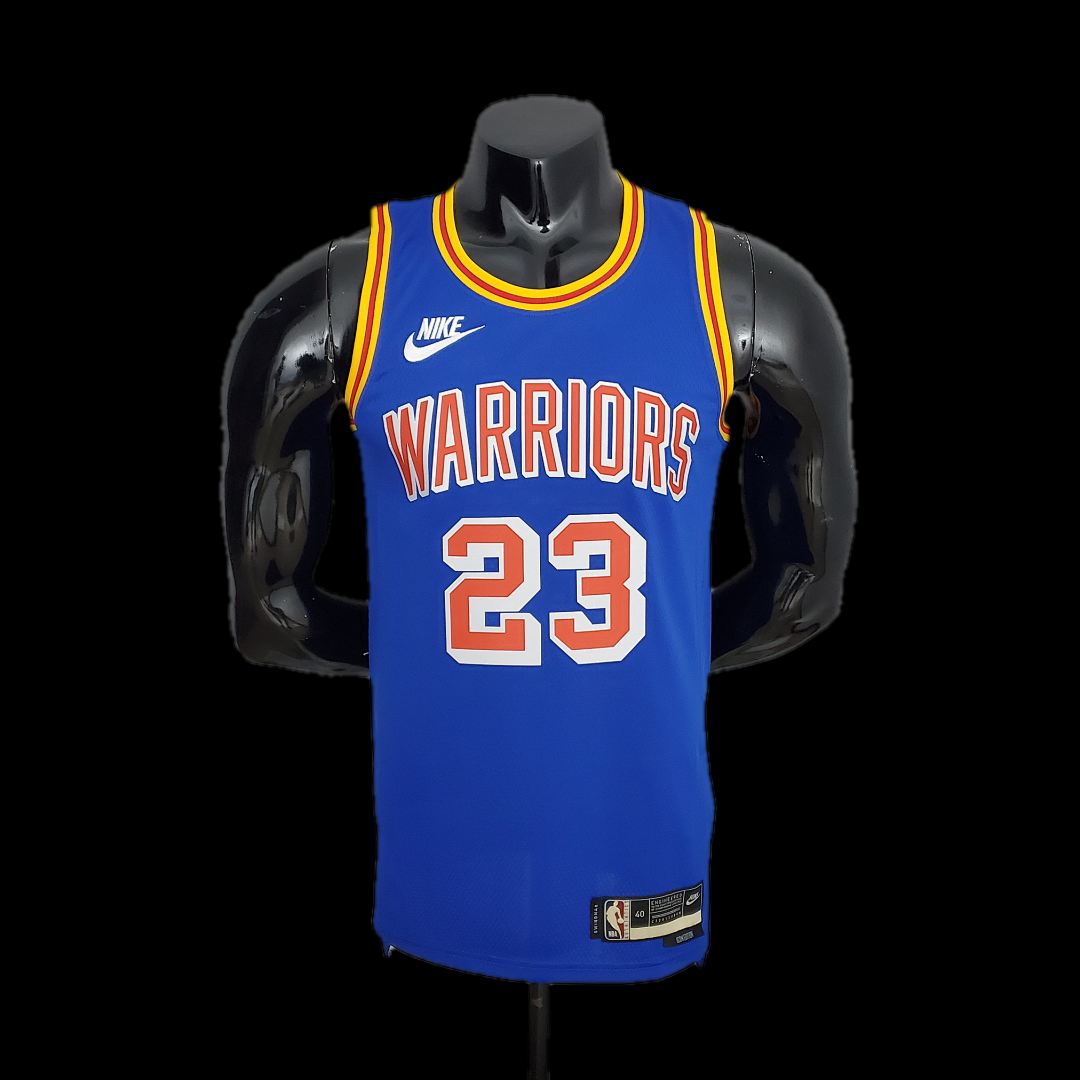 75th Anniversary Green#23 Warriors Vintage Blue NBA Jersey S-XXL