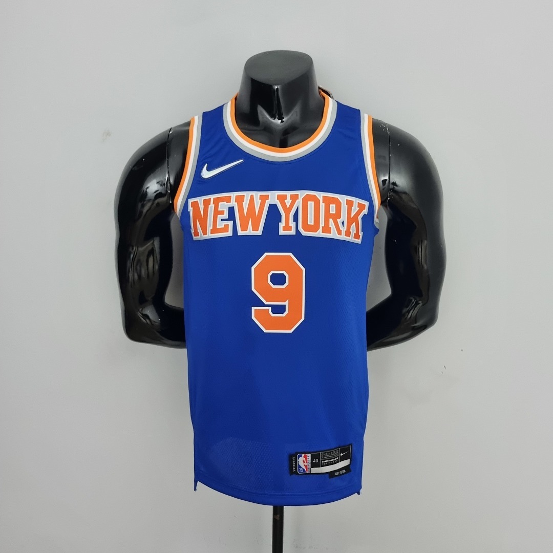 75th Anniversary Barrett #9 New York Knicks Blue NBA Jersey S-XXL