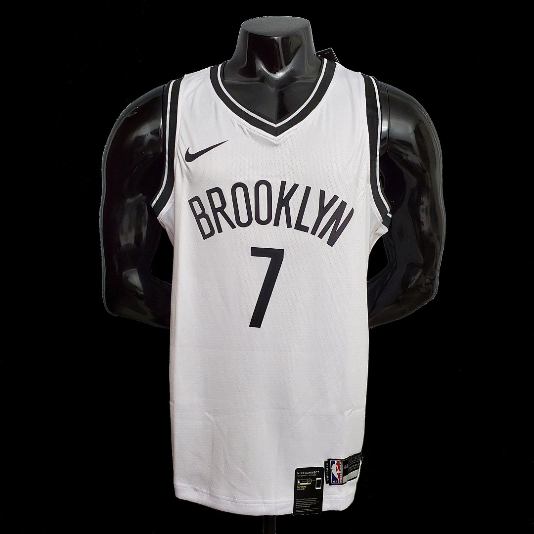 Durant #7 Brooklyn Nets white NBA jersey SizeXS-XXL Nike connect recognition