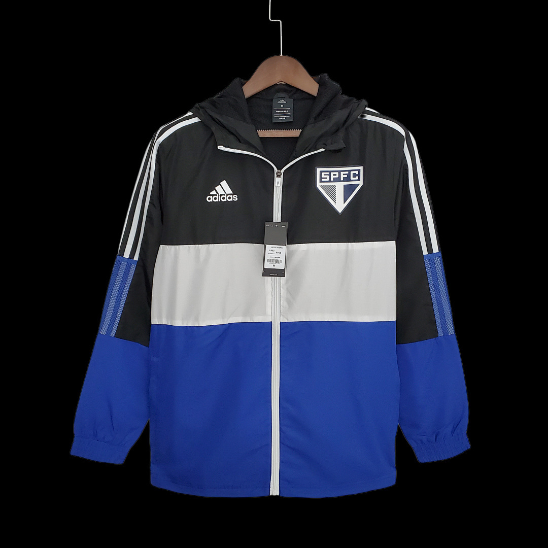 2022 Sao Paulo Windbreaker Black & White Blue S-XXL