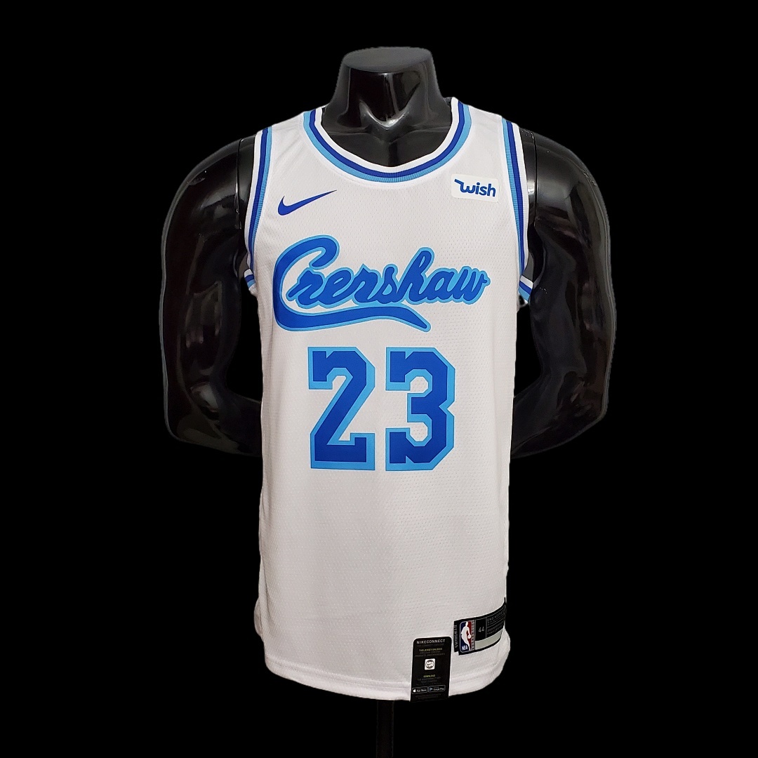 New James #23 Lakers white NBA jersey Size:XS-XXL Nike connect recognition