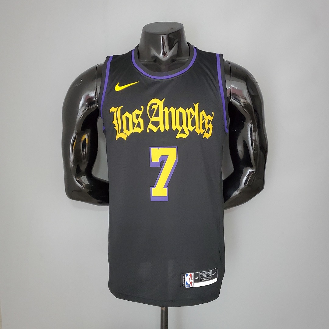 2021 ANTHONY#7 Los Angeles Lakers Black Latin Black NBA Jersey S-XXL