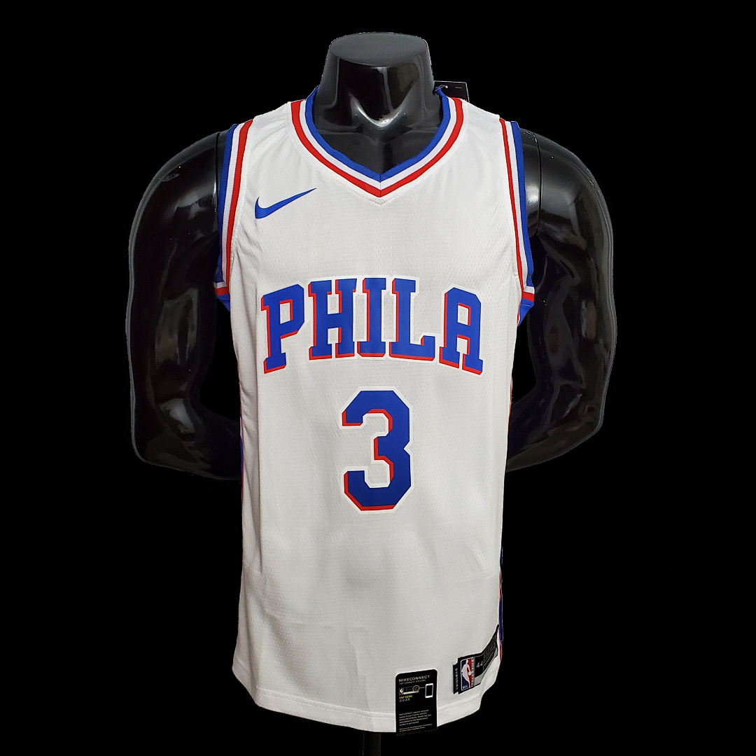 Iverson #3 Detroit Pistons white NBA jersey SizeXS-XXL Nike connect recognition