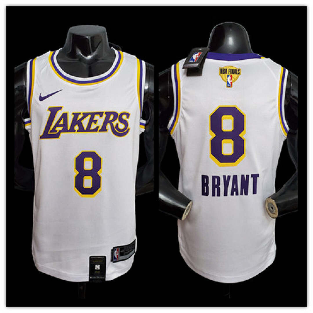 New Bryant #8 Lakers Round neck white NBA jersey SizeXS-XXL Nike connect recognition