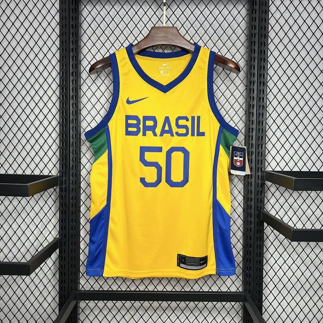 Brazil 2024/25 Caboclo#50 Home Basketball Jersey