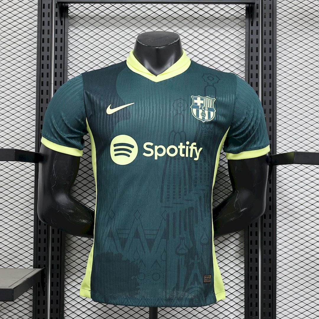 Barcelona 2024/25 Dark green training Jersey Player Version