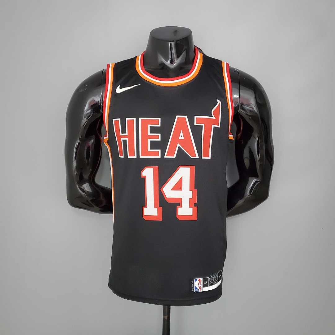 2018 HERRO#14 Heat Retro Night Black NBA Jersey S-XXL