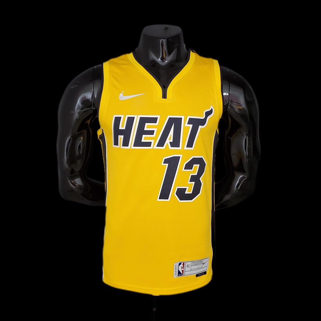 2021 ADEBAYO#13 Heat Bonus Edition Yellow NBA Jersey S-XXL
