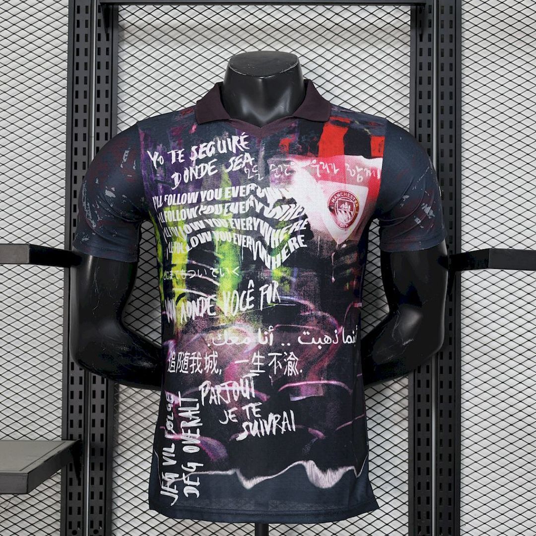 Manchester City 2025/26 Black color special edition Jersey Player Version