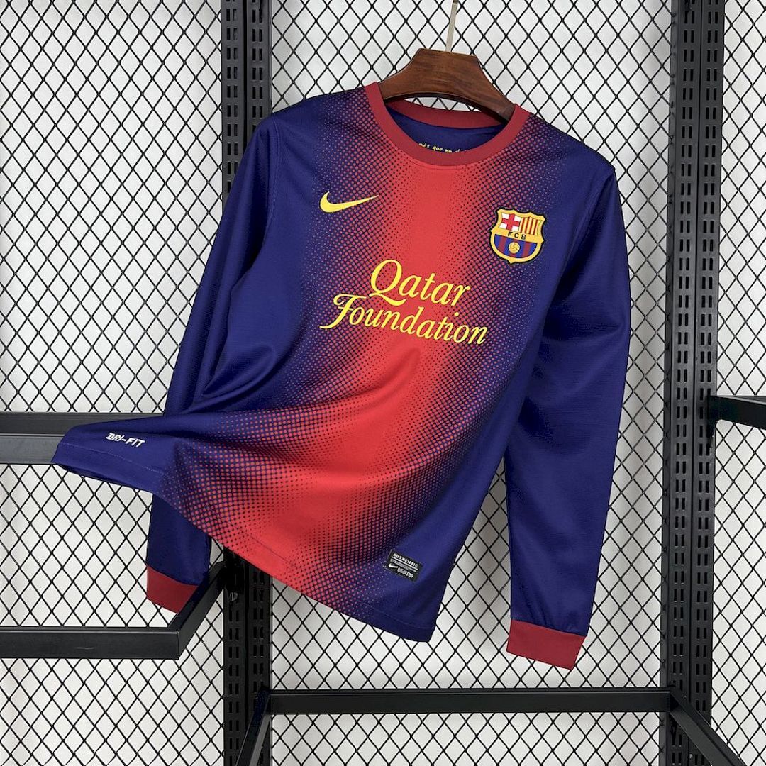 Barcelona 2012/13 Home Long Sleeves Retro Jersey