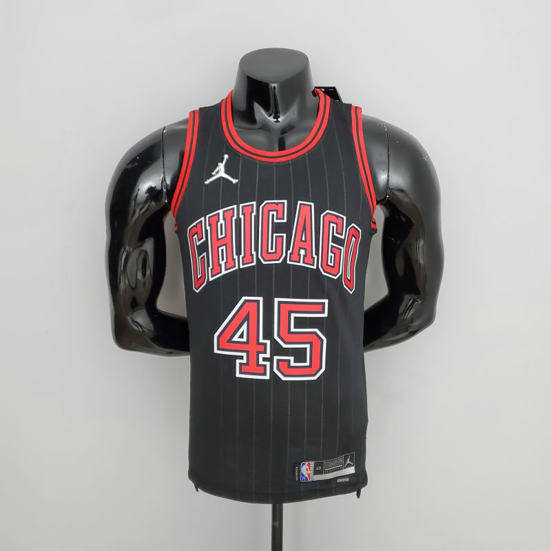 75th Anniversary Jordan #45 Bulls Flyers Black NBA Jersey S-XXL