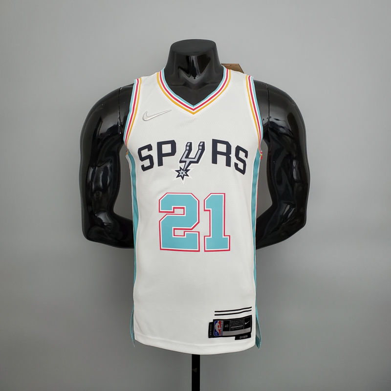 2022 Season Duncan #21 Spurs City Edition White NBA Jersey S-XXL