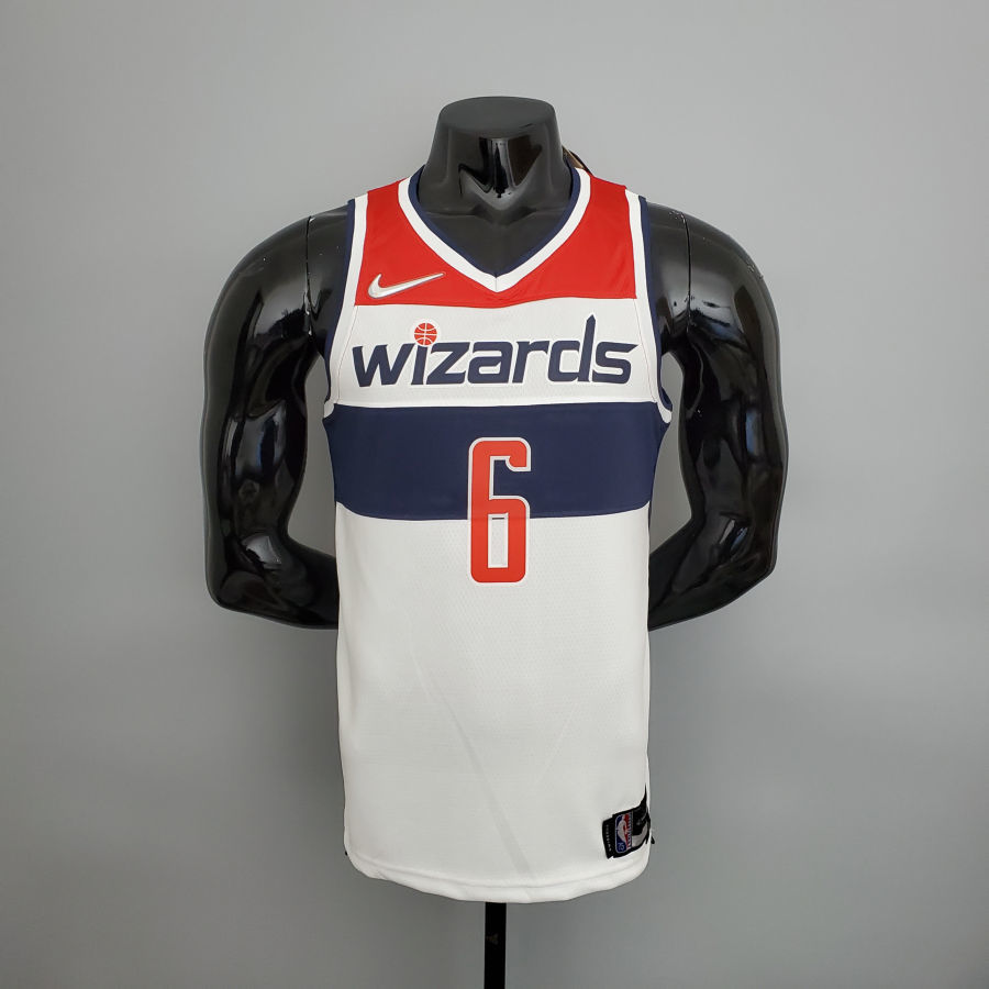 75th Anniversary Harrell #6 Wizards Black Red White NBA Jersey S-XXL