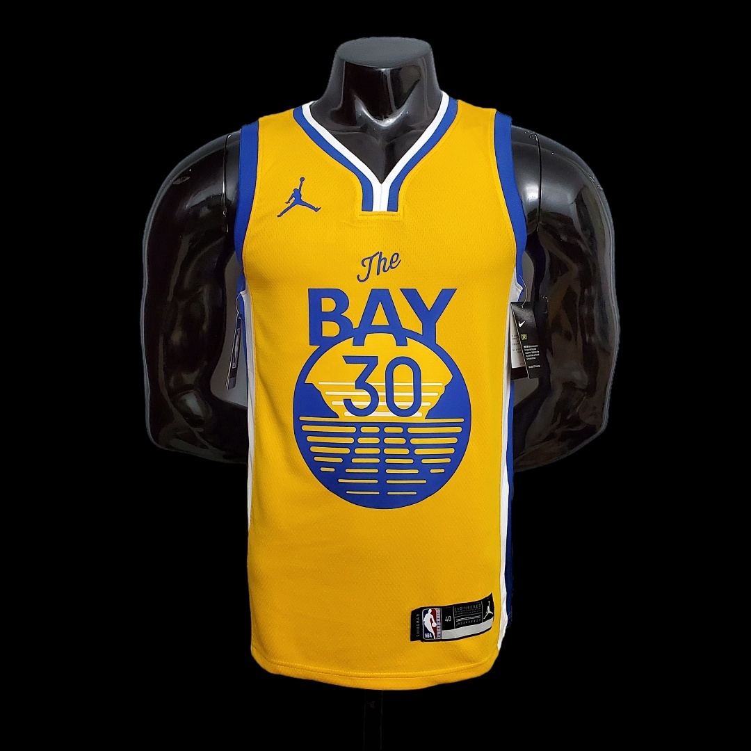 new CURRY#30 Golden State Warriors yellow NBA jersey S-XXL
