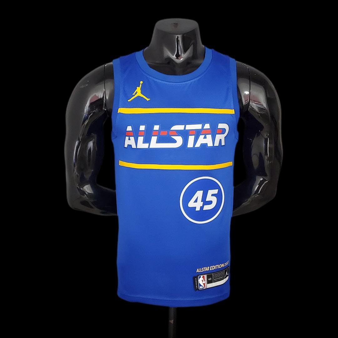2021 MITCHELL#45 All-Star Blue NBA Jersey S-XXL