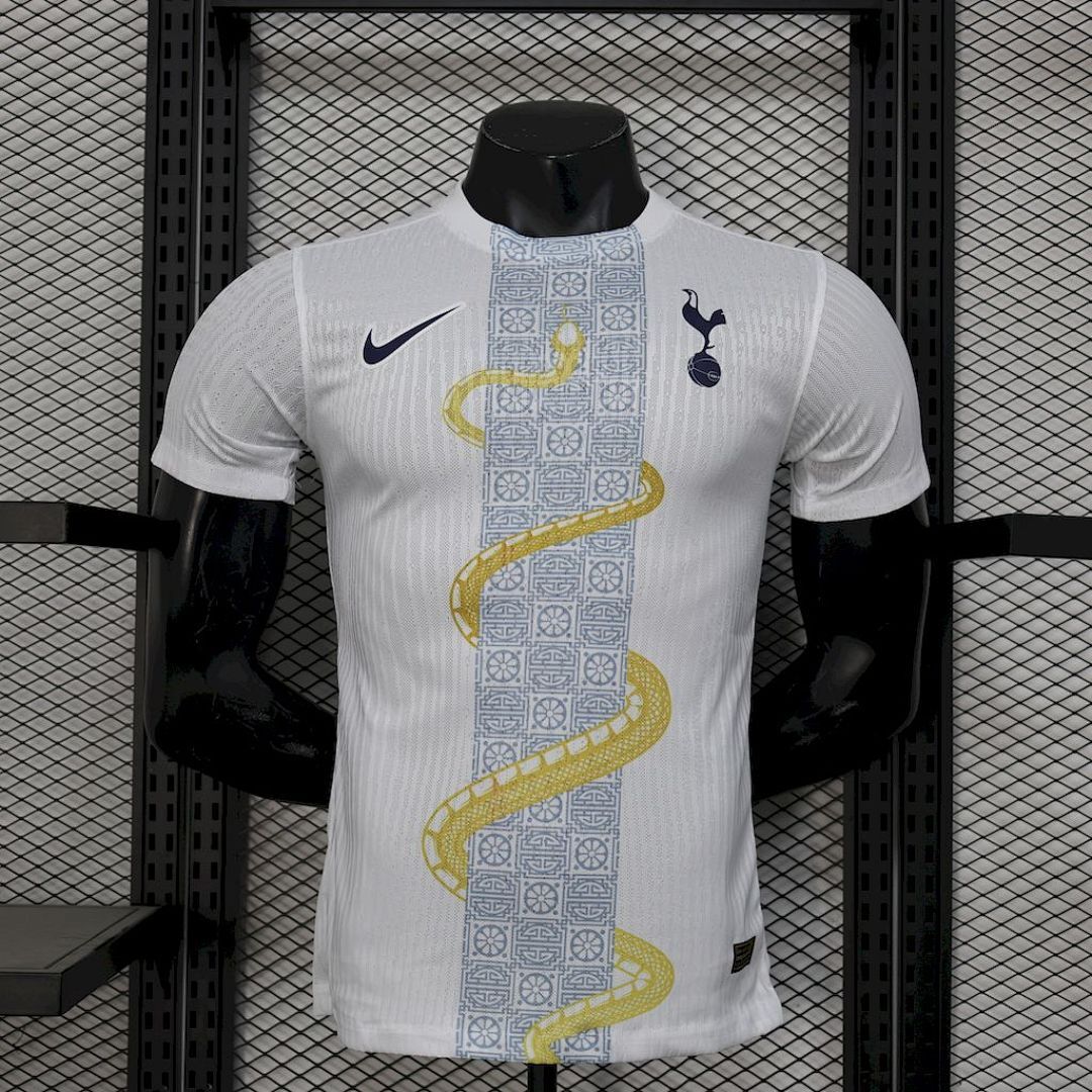 Tottenham Hotspur 2025/26 White Gold Snake Edition Jersey Player Version