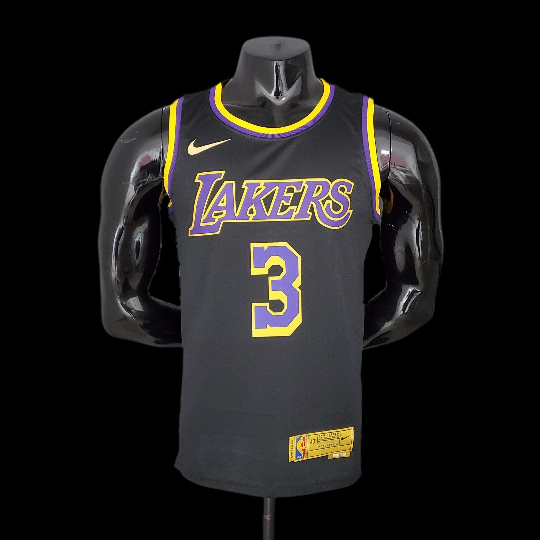 2021 DAVIS#3 Lakers Bonus Edition Black NBA Jersey S-XXL